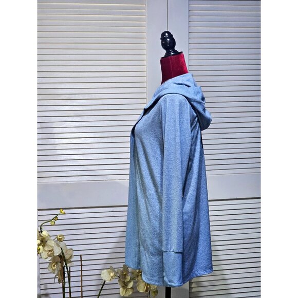 NWT Athleta Women's Blue Wrap Cardigan Quarry Hoodie Pockets Open Size S 2746 - Picture 5 of 14